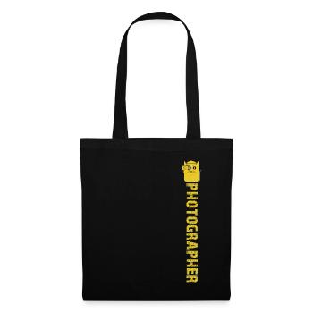 Photo de chat, photographe de paysage, photographe de nature - Sac en tissu - noir - Devant
