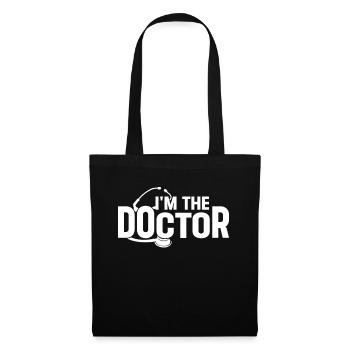 Docteur Stéthoscope - Je suis le docteur - Sac en tissu - noir - Devant