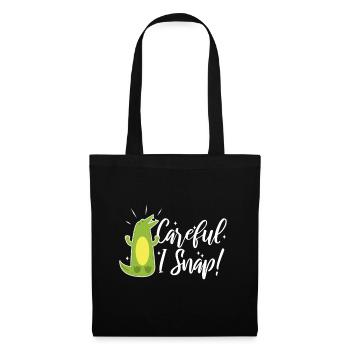 Careful i snap alligator - Stoffbeutel - Schwarz - Vorne