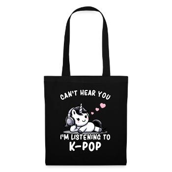 K-Pop KPop Licorne de la musique coréenne - Sac en tissu - noir - Devant