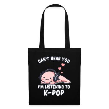 K-Pop KPop Korean Music Axolotl - Tote Bag - black - Front