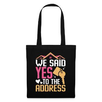 Nous avons dit oui à l’adresse - Sac en tissu - noir - Devant