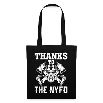 Dank An Die Nyfd - Stoffbeutel - Schwarz - Vorne