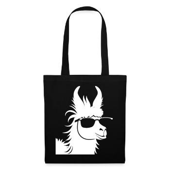 Funny Llama Wearing Sunglasses Cool Llamas - Tote Bag - black - Front