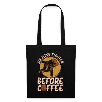 Jiu Jitsu Fighter Before Martial Arts Coffee Lover - Stoffbeutel - Schwarz - Vorne
