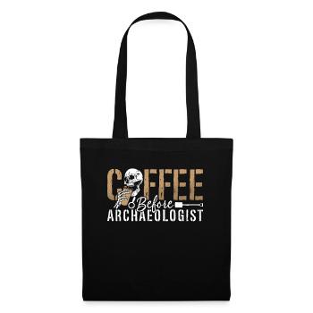Archéologue Café avant fossiles Amateur de café - Sac en tissu - noir - Devant