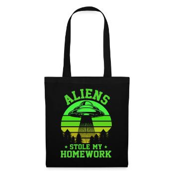 Alien, OVNI, UAP, Espace, Objet volant de l’espace - Sac en tissu - noir - Devant