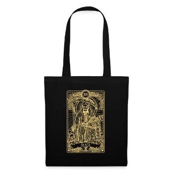 Mort I Carte de Tarot satanique I Diseuse de bonne aventure - Sac en tissu - noir - Devant