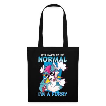It's hard to be normal I'm a Furry I Cosplay - Stoffbeutel - Schwarz - Vorne