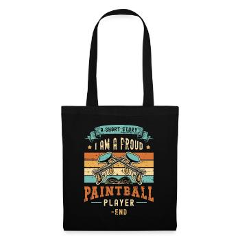 Joueur de paintball Une petite histoire Je suis un joueur de paintball - Sac en tissu - noir - Devant