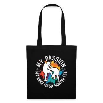 Krav Maga Fighter Ma Passion Mes Arts Martiaux Krav - Sac en tissu - noir - Devant