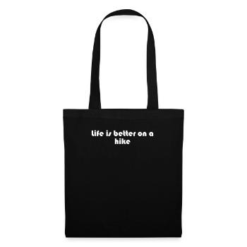 Randonnée - La vie est plus belle en randonnée - Sac en tissu - noir - Devant