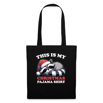 Raccoon Christmas Pajamas Raccoons - Tote Bag - black - Front
