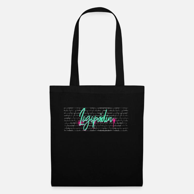 Sprachtherapeut Abschluss-Geschenk Logopädin - Stoffbeutel - Schwarz