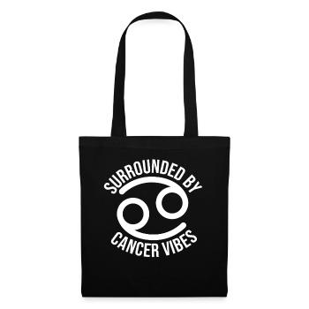 Surrounded by Cancer Vibes Horoscope Zodiac Sign - Stoffbeutel - Schwarz - Vorne