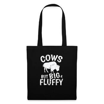Cows but big & Fluffy Bison Tier - Stoffbeutel - Schwarz - Vorne
