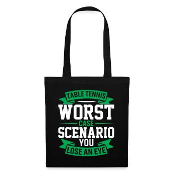 Table tennis worst-case scenario: You lose a - Tote Bag - black - Front