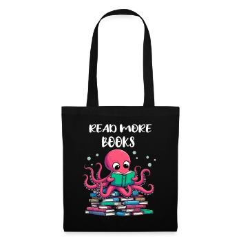 Octopus Loves Books Reading Is Fun Literature Sea - Tote Bag - black - Front