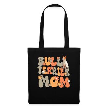 Bullterrier Groovy Bull Terrier Mom - Stoffbeutel - Schwarz - Vorne