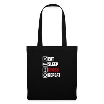 Eating, sleeping, repeating chess - Tote Bag - black - Front