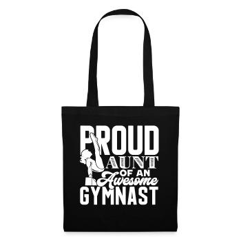 Gymnast Proud Aunt of an Awesome Gymnast - Tote Bag - black - Front