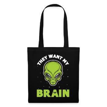 Alien, OVNI, UAP, Espace, Objet volant de l’espace - Sac en tissu - noir - Devant