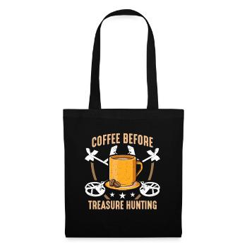 Chasseur de trésors détecteur de café amateur de café - Sac en tissu - noir - Devant