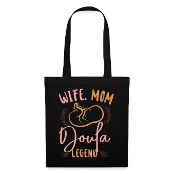 Doula accoucheuse maman femme. Maman. - Sac en tissu - noir - Devant