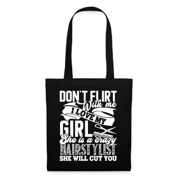Hair Stylist My Girl Is A Crazy Hair Stylist - Tote Bag - black - Front