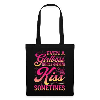 Even A Girlboss Needs A Forehead Kiss Sometimes 2 - Tote Bag - black - Front