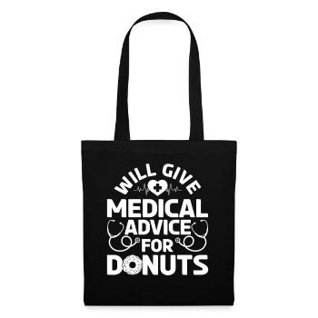 Donnera des conseils médicaux pour les beignets - Funny Doctor - Sac en tissu - noir - Devant
