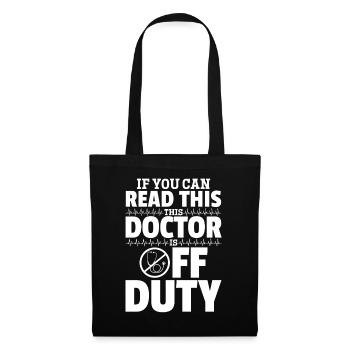 Drôle Docteur Médical Humour - Sac en tissu - noir - Devant