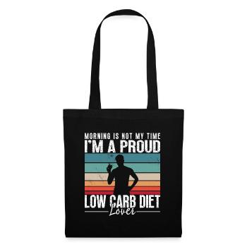 Le matin, amateur de régime à faible teneur en glucides, ce n’est pas mon heure Keto - Sac en tissu - noir - Devant