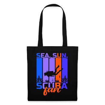 Scuba Diving, Scuba Diving, Holiday Sea Diver - Tote Bag - black - Front