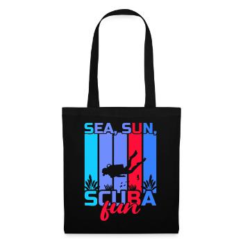 Scuba Diving, Scuba Diving, Holiday Sea Diver - Tote Bag - black - Front