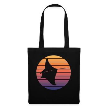Manta Ray, Sunset, Play of Colors - Tote Bag - black - Front