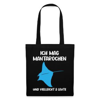 Mantarochen & Drei Leute Meerliebe - Stoffbeutel - Schwarz - Vorne