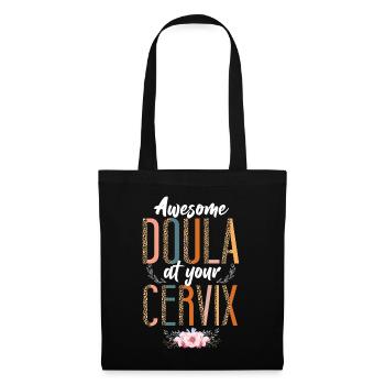 Doula Travailleuse à La Naissance Jeu De Mots Léopard - Sac en tissu - noir - Devant