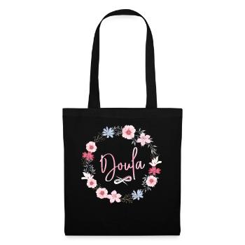 Doula Birth Worker Flower Doula - Tote Bag - black - Front