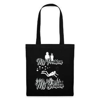 Biologiste marin Mon problème Mon pictogramme Maman Papa - Sac en tissu - noir - Devant