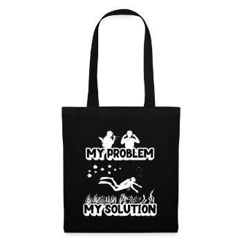 Biologiste marin Mon problème Mon pictogramme Papa Maman - Sac en tissu - noir - Devant