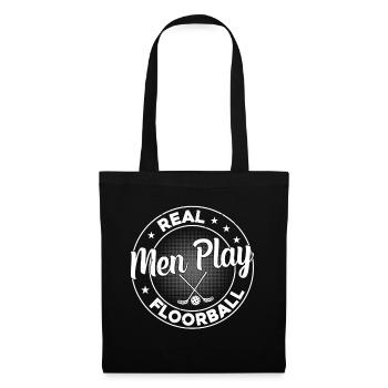 Real Men Play Floorball - Stoffbeutel - Schwarz - Vorne