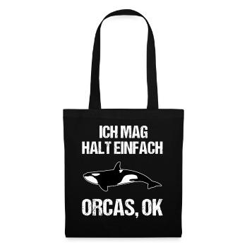 Einfach Orca-Liebhaber Statement - Stoffbeutel - Schwarz - Vorne