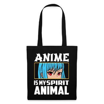Anime is My Spirit Animal Funny Anime Costume - Tote Bag - black - Front