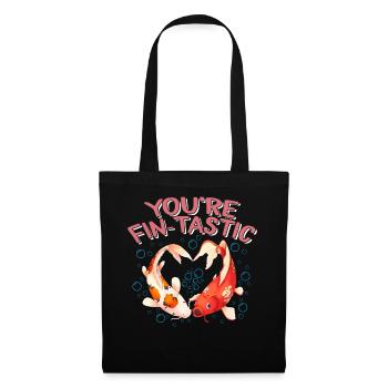 Chemise de la Saint-Valentin, vous êtes Fin-Tastic paire de - Sac en tissu - noir - Devant