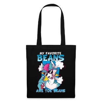 My favorite beans are toe beans I Furry Fandom - Stoffbeutel - Schwarz - Vorne