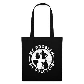 Chasseur de tornades Mon problème Mon pictogramme Papa Maman - Sac en tissu - noir - Devant