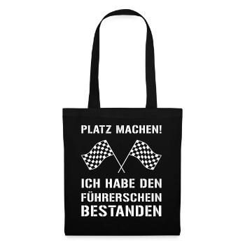 Führerschein Weg frei! - Stoffbeutel - Schwarz - Vorne