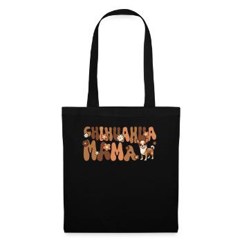 Chihuahua Groovy Chihuahua Mama - Stoffbeutel - Schwarz - Vorne