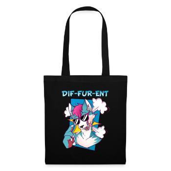 Dif-Fur-Ent I Furry Fandom I Furries Cosplay - Stoffbeutel - Schwarz - Vorne